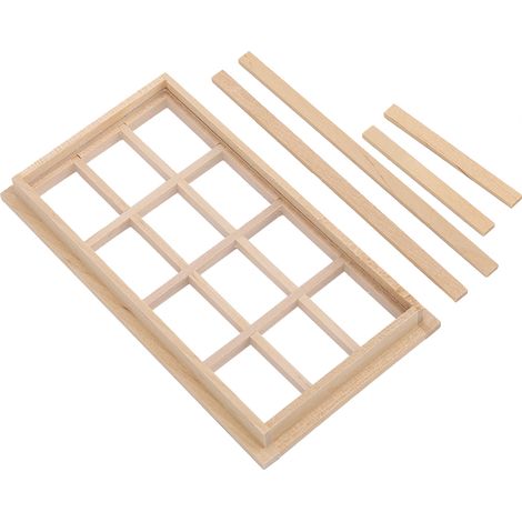 Miniatur-Holzfenster mit 12 Scheiben für Puppenhäuser im Maßstab 1:12, DIY-Zubehör für Miniaturmöbel (1/5)