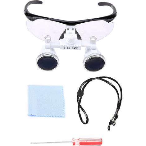 Medical Tool 3.5X Headband Binocular Loupes 320-420mm Dental Magnifier 60/80mm Dentist Loupe (1/5)