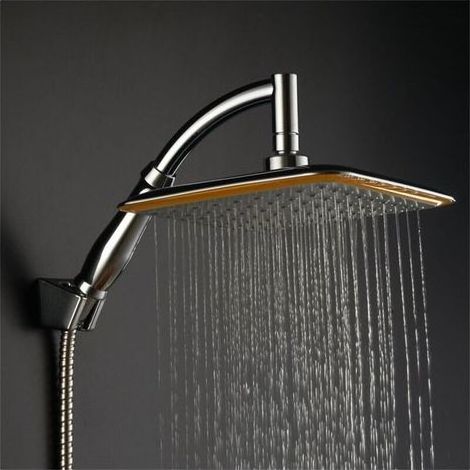 Sjlerst – Pommeau de douche haute pression – Réglage 360° – Matériau ABS durable – Technologie de pressurisation d'air – Douche pluie supérieure (1/5)