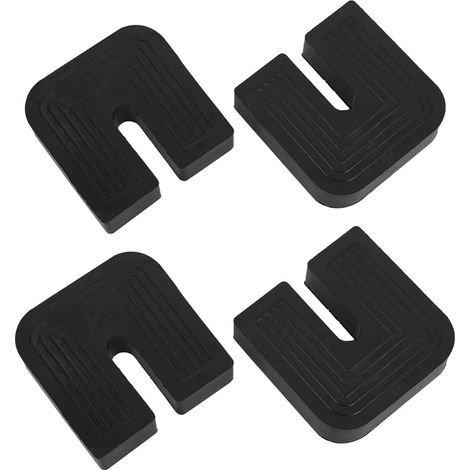 Lot de 4 entretoises anti-vibrations en caoutchouc en forme de U,Patin amortisseur en caoutchouc pour unité extérieure de climatiseur, support de montage pour condenseur extérieur (1/5)