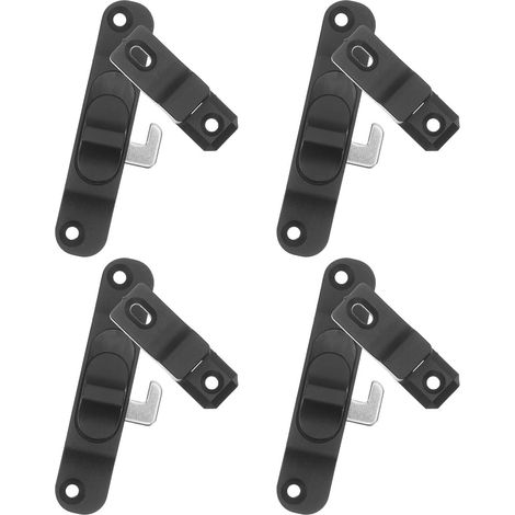 Lot de 4 Verrous de Fenêtre à Crochet en Alliage D’Aluminium Limiteurs D’Ouverture Réglables pour Fenêtres Coulissantes Butées de Sécurité pour Maison Bureau et Terrasse
