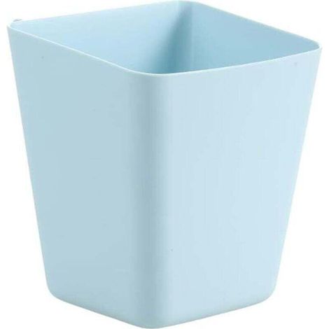 Étagère Suspendue de Bureau avec Porte-Stylo et Boîtes de Rangement Bleu Ensemble 3 Pièces