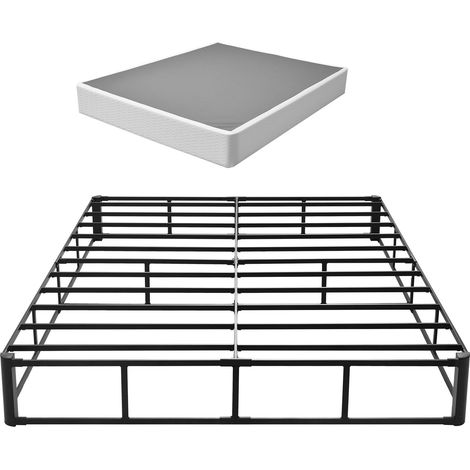 Sommier Tapissier, Cadre de Lit 2010x1515x230 mm, Sommier à Lattes avec Revêtement en Tissu Lavable, Structure en Métal, pour Lit Double Queen Size, Capacité de Charge Max. de 1587,57 kg (1/5)