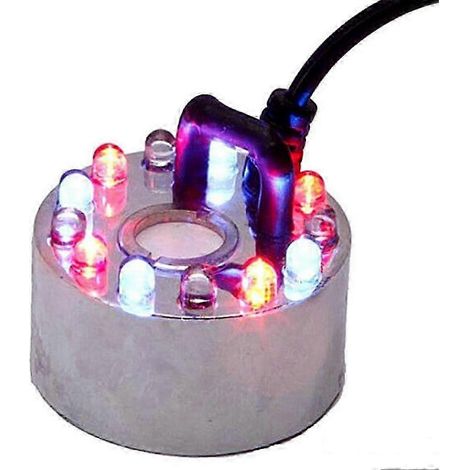 Humidificateur à atomiseur 12 LED avec atomiseur ultrasonique, adapté aux fontaines d'intérieur, durée 26-27 secondes. (1/5)