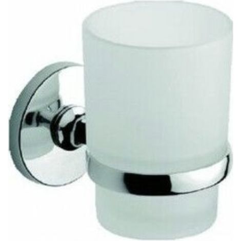 Porta bicchiere metaform, colore bianco in ottone
