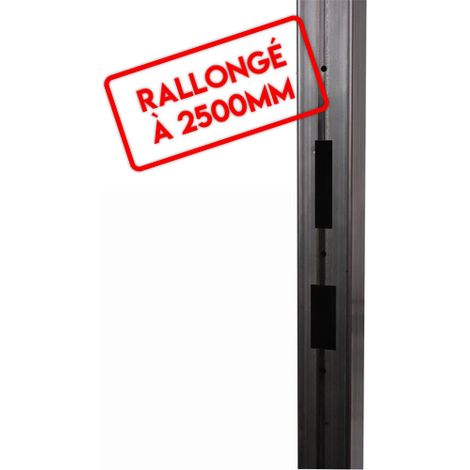 Deco Fer Forge – Gâche pour portail tube 40x40mm – Longueur 2500mm – Compatible avec tube 1929712 et serrure 19300302