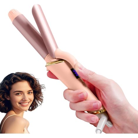 Fer à friser en céramique 25 mm pour cheveux courts, modèle compact pour des boucles souples et naturelles. (1/5)