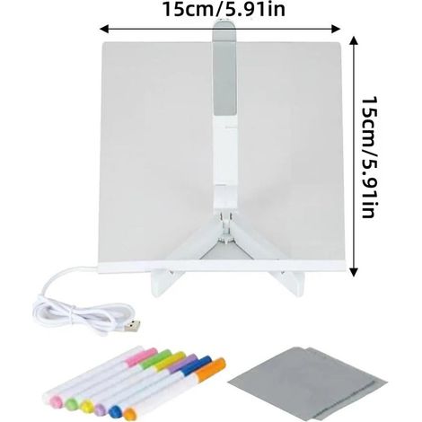 Tableau de Dessin Lumineux à Effet Fluorescent - Jouet Éducatif Réutilisable pour Enfants
Planche à Dessin Érasable avec Surface Acryllique Brillante, Idéal pour Art et Loisirs Créatifs, Cadeau Enfant (1/5)
