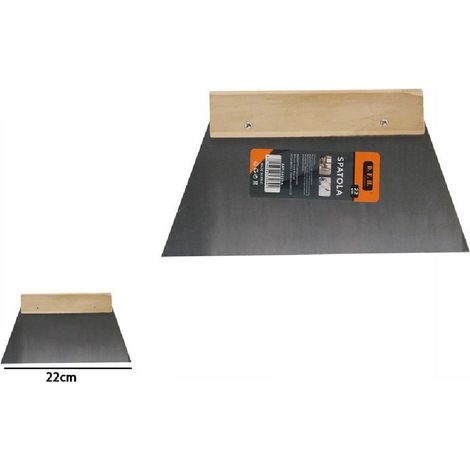 TrAdE Shop Traesio - Spatola Trapezoidale Per Stucco In Acciaio Manico In Legno 22 Cm Pittore 53269a -