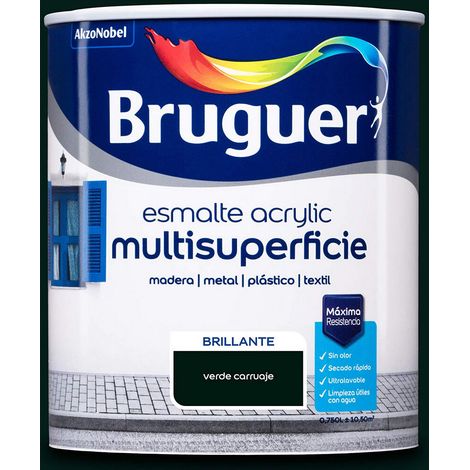 Carrelli Smalto Acrilico Multisuperficie Verde Brillante 0,750L 5057561 BRUGUER (1/5)