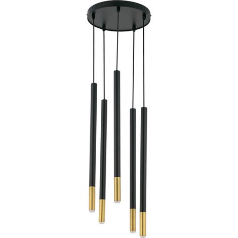 Suspension minimaliste Sopel Due 5 noir/or 5xG9 Sigma
