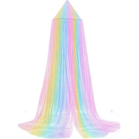 Zanzariera colorata – Rete anti-insetti – Copriletto arcobaleno – Copriletto magico – 602501200 cm – Rete trasparente – Colori arcobaleno – Adatto per camerette, camere da letto e feste – Facile da mo