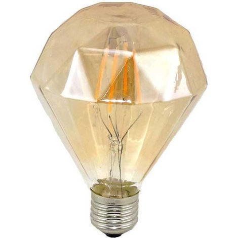 Lampadina led a filamento vintage retro e27 4 watt lampada decorativa ambra diamante 350 lumen (1/2)
