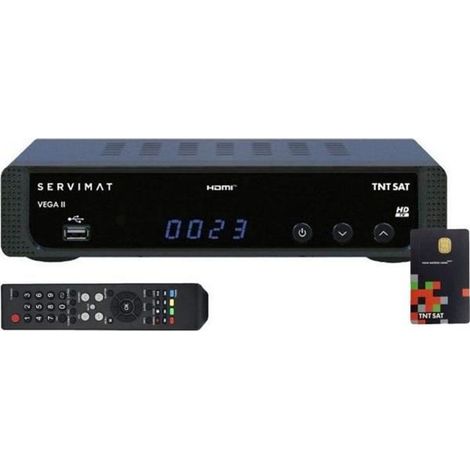 Servimat Vega II Récepteur Satellite HD Astra + Carte TNTSAT V6