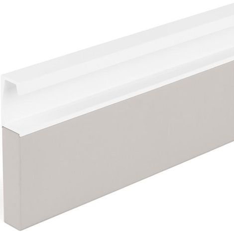tirador de embutir six. aluminio. para mueble. . longitud 597mm - viefe acabado blanco mate largo 3000