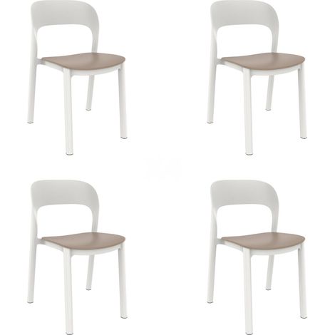 garbar ONA Chaise Intérieur, Extérieur Set 4 Blanc - Sable (1/5)
