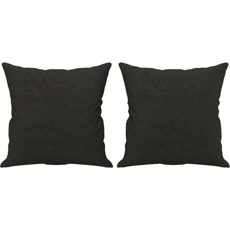 Coussins décoratifs, lot de 2, noirs, 40x40cm, en tissu. (1/5)