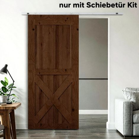 Kit quincaillerie moderne pour porte coulissante, système de fixation complet haute qualité, pack de montage pour porte coulissante, accessoires de pose robustes (fourni seul). (1/5)