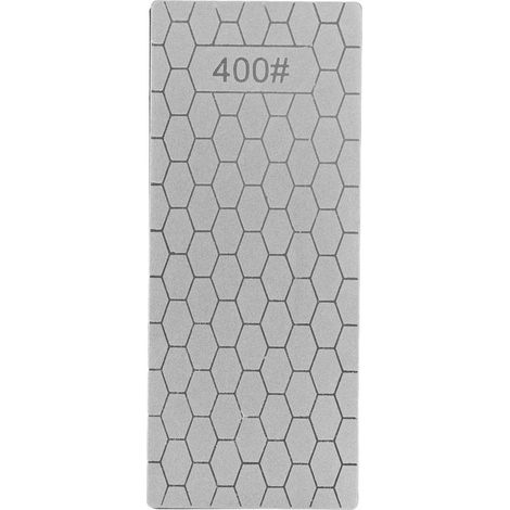 Pierre à aiguiser en diamant, plaque de couteau rectangulaire, pierre à aiguiser, outil de broyeur pour la cuisine, grain 400 (1/5)