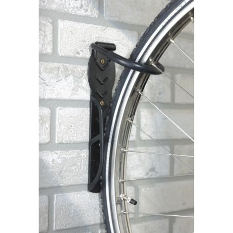 Fahrradaufbewahrung, Fahrradhaken zur Wandmontage, Schwarz (1/5)