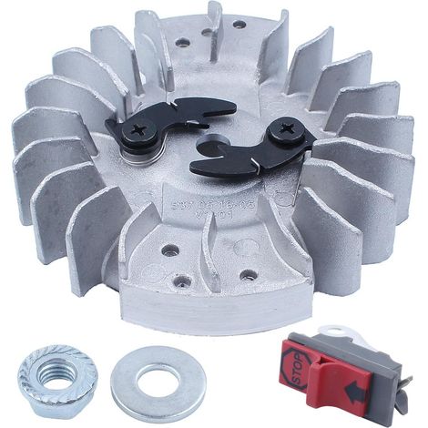 Volant avec écrou et rondelle interrupteur marche/arrêt pour tronçonneuse Husqvarna 61 268 268XP 272 272XP 268K pièces de rechange (1/5)