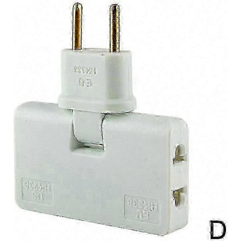 180° drehbarer EU-Steckeradapter, 3-in-1-Steckdosenleiste, 3-fach-Steckdosenblock, Mini- und schlankes kabelloses Verlängerungskabel, leicht und praktisch für Reisen (1/5)