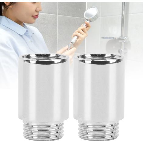 [Duscharmverlängerung] Verchromte Duscharmverlängerung 3 cm/1,2 Zoll Edelstahl für Duschkopf (2 Stück) (1/5)