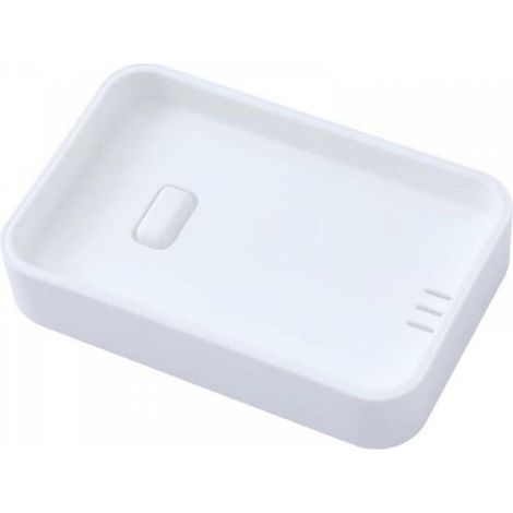 Récipient à Savon Boîte à Savon en Plastique, Porte-Savon carré pour Salle de Bain, boîte à Savon drainable à Double Couche (Color : White) (1/5)
