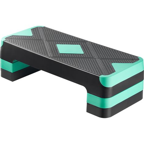Mophorn Stepper d'Aérobic Fitness 71 cm, Plate-forme Réglable avec 4 Élévateurs, Surface Antidérapante pour Entraînements à Domicile ou en Salle, Vert