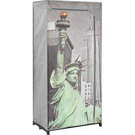 Kleiderschrank 75×45×160 cm New York Stoff