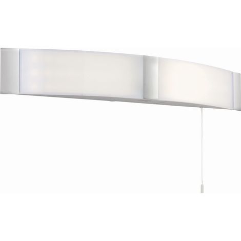 Endon Onan - Applique da parete per bagno Cromo, Bianco opalino IP44