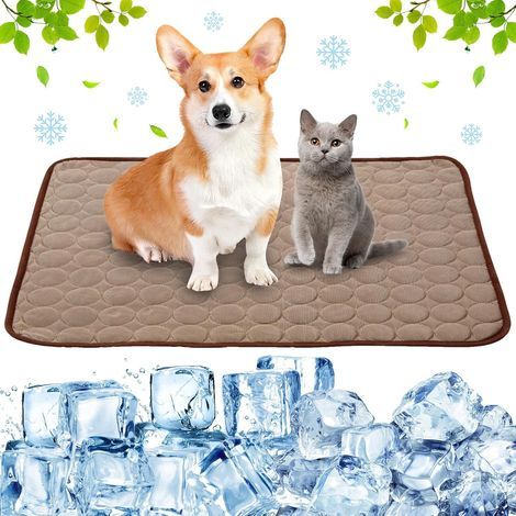 Cooling Mat for Dogs, Made of Ice Silk, Water Resistant, for Cats and Dogs, Indoor and Outdoor Use (1/5)