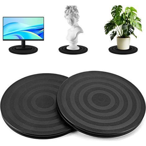 2pcs Plateau Tournant Manuel 20cm Tourne-Disque Rotatif Universel Plateau Pivotant Plateforme Rotative 360 Degré Support De Base Rotatif pour Moniteur,TV,Ordinateur,Artisanat,Bonsaï (1/5)