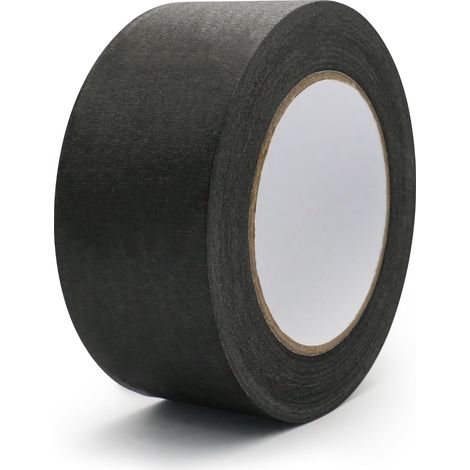 Ruban adhésif 50mm x 33m – Forte adhésion pour tous supports – Résistant et souple pour chantiers et bricolage-noir (1/4)