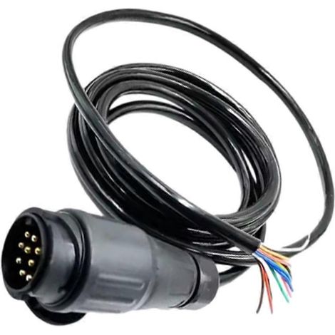 Faisceau électrique pour remorque 12 V, connecteur à 13 broches en TPU et nylon, trou rond, pour camion (1/5)