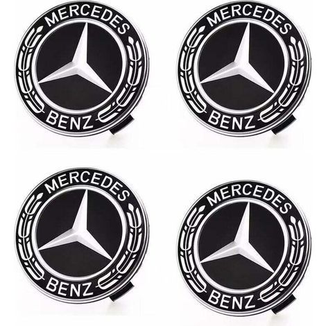 Hubcaps Compatible with Mercedes Benz 75mm ABS Center Wheel Covers Car Accessories—(4 pieces) (1/5)