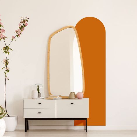 Autocollant Arche Salon Art Moderne et Simple Grand Papier Peint Bohème pour Décoration Salon et Chambre L58 x H200 cm Noisette (1/5)