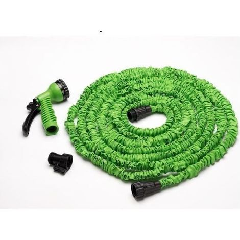 KEKEDA Dehnbarer Gartenschlauch – 15 Meter – Grün – Leicht und einfach zu verstauen (1/3)