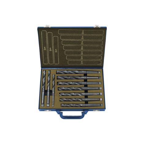 Juego de 10 brocas HSS para metal vastago conico 14 - 23 mm cm Fervi P057 (1/4)