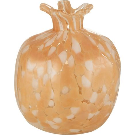 Vase Design en Verre "Mélissa" 16cm Beige (1/4)