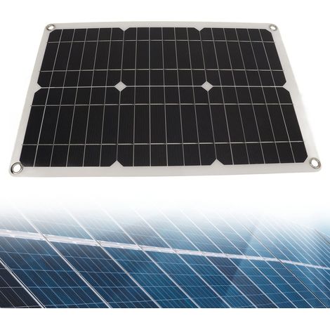 Panneau de charge solaire 100 W, contrôleur CC 12 V/24 V 20 A, kit de contrôleur étanche IP67 avec deux chargeurs solaires à mousqueton pour la charge portable en extérieur (1/5)