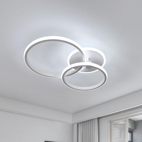 COMELY Plafonnier Led Moderne 40W 4725LM - Rond en Aluminium 52CM - Blanc Froid 6500K - Lampe de Plafond pour Salon, Chambre, Salle à Manger (1/5)
