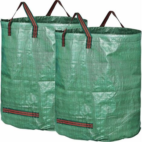 2X Bolsas de jardín PROFESIONALES resistentes al desgarro de 300L, (1/5)