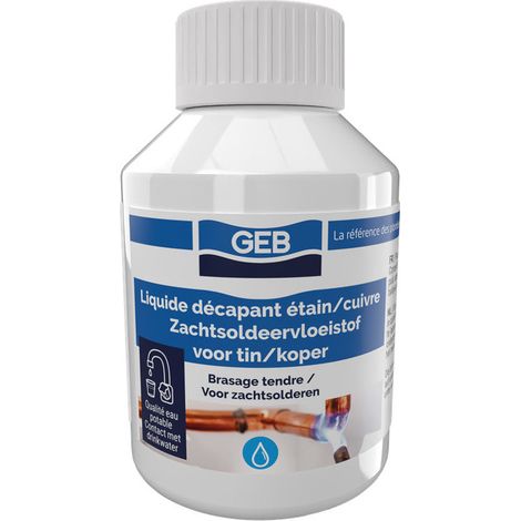 Decapante de flujo l铆quido esta帽o/cobre GEB especial agua potable 50 ml