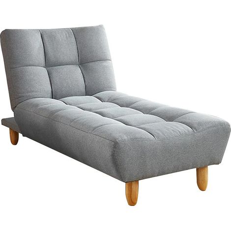 Chaise longue clic clac in tessuto Grigio - ESTEBAN (1/4)