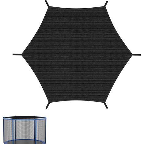 Jiubiaz Copertura Trampolino 306 cm 10FT, Tenda Parasole Oxford Impermeabile Anti-UV Blu per 8 Pali