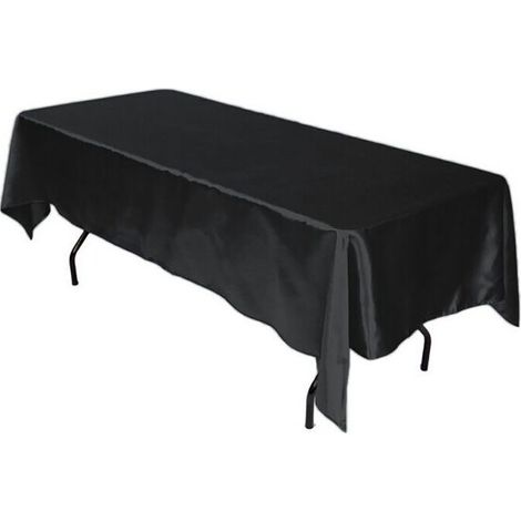 1 nappe de banquet Divers accessoire de portail, imperméable polyester 300D + PVC, 145 x 275 cm, noir, usage professionnel et événementiel (1/5)