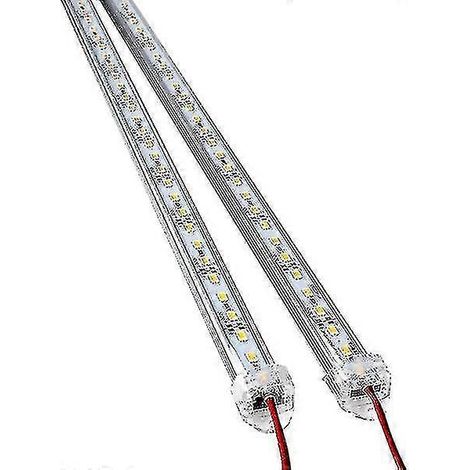2 barres lumineuses LED rigides en aluminium 12 V CC de 50 cm (blanches) (1/5)
