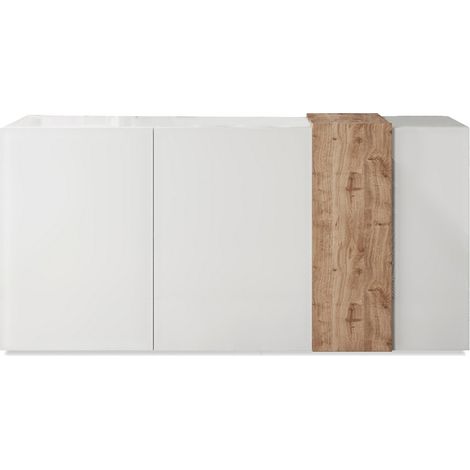 Madia Sabry 3 ante bianco lucido rovere Kadiz (1/5)