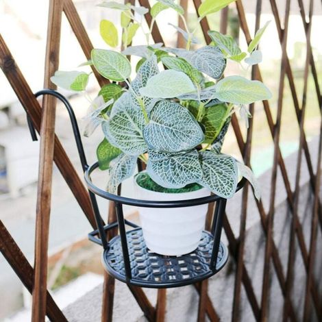 3er-Set Metall-Blumentöpfehalter – Hängendes Blumenregal mit Haken für Blumentöpfe – Hängeschiene – Für Garten, Balkon, Zaun, Innen- und Außenbereich